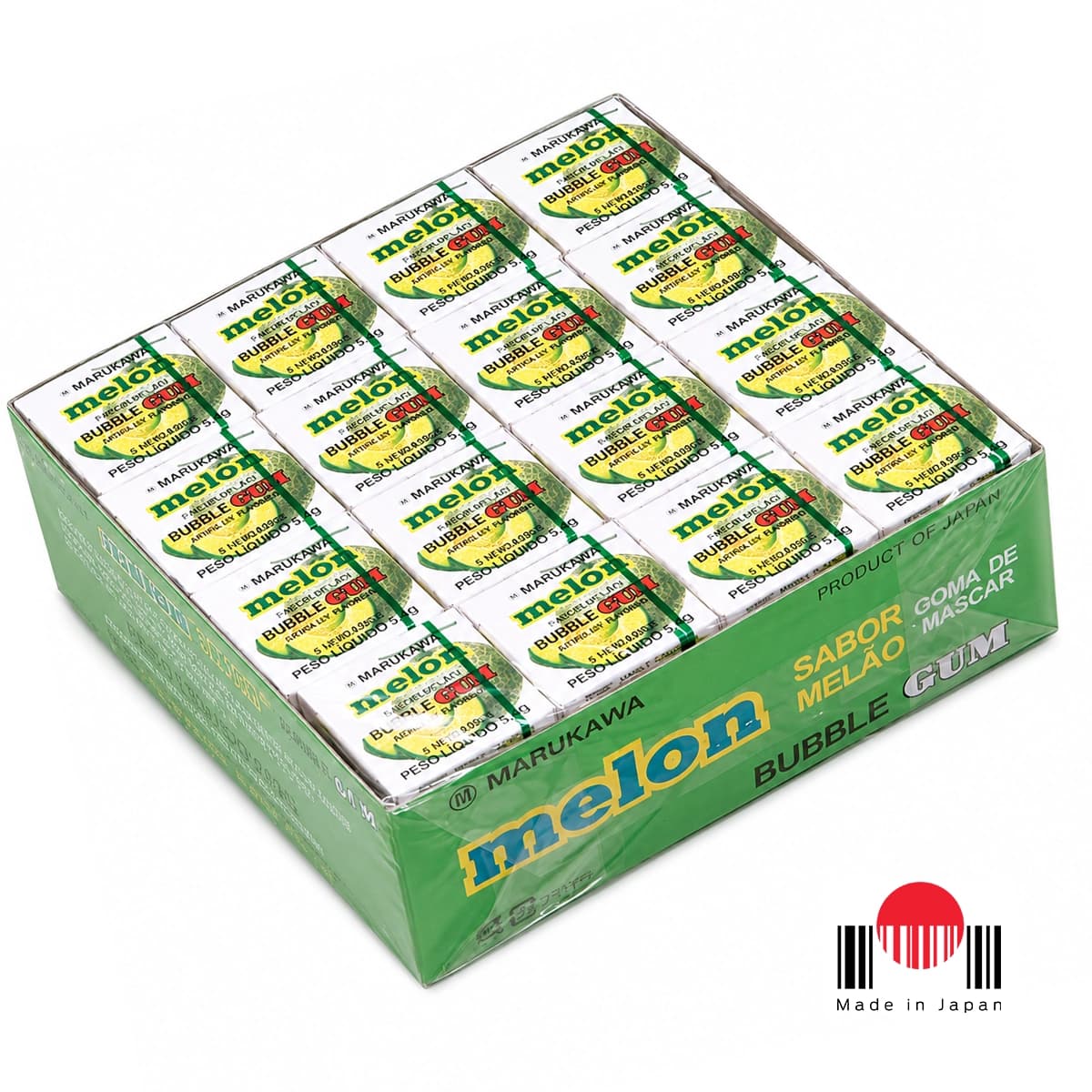 BDG107 - Caixa de Chicletes Sabor Melão 48 unidades (259,2g) - Marukawa