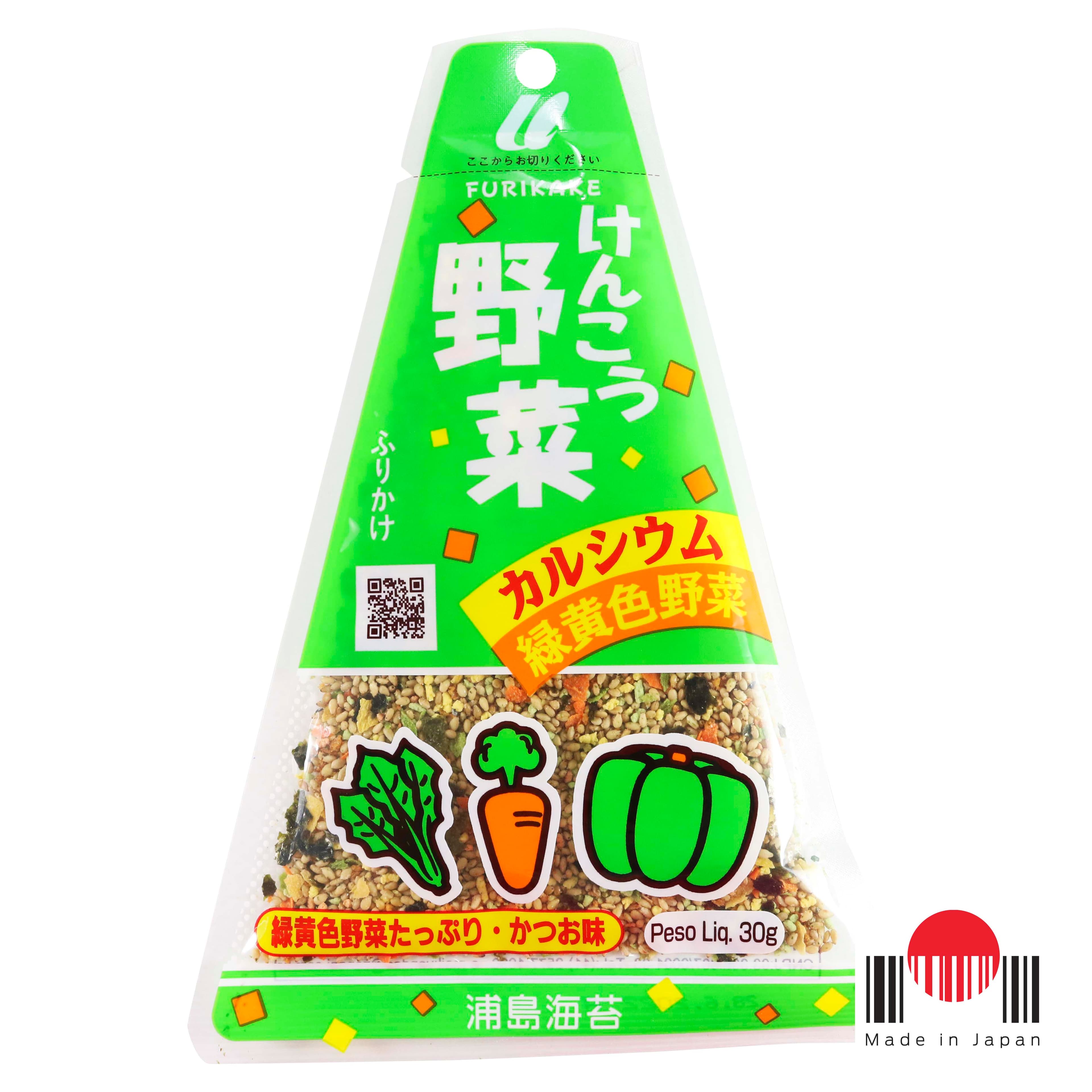 TAF506 - Furikake Triângulo Kenko Yasai 30g - Urashima
