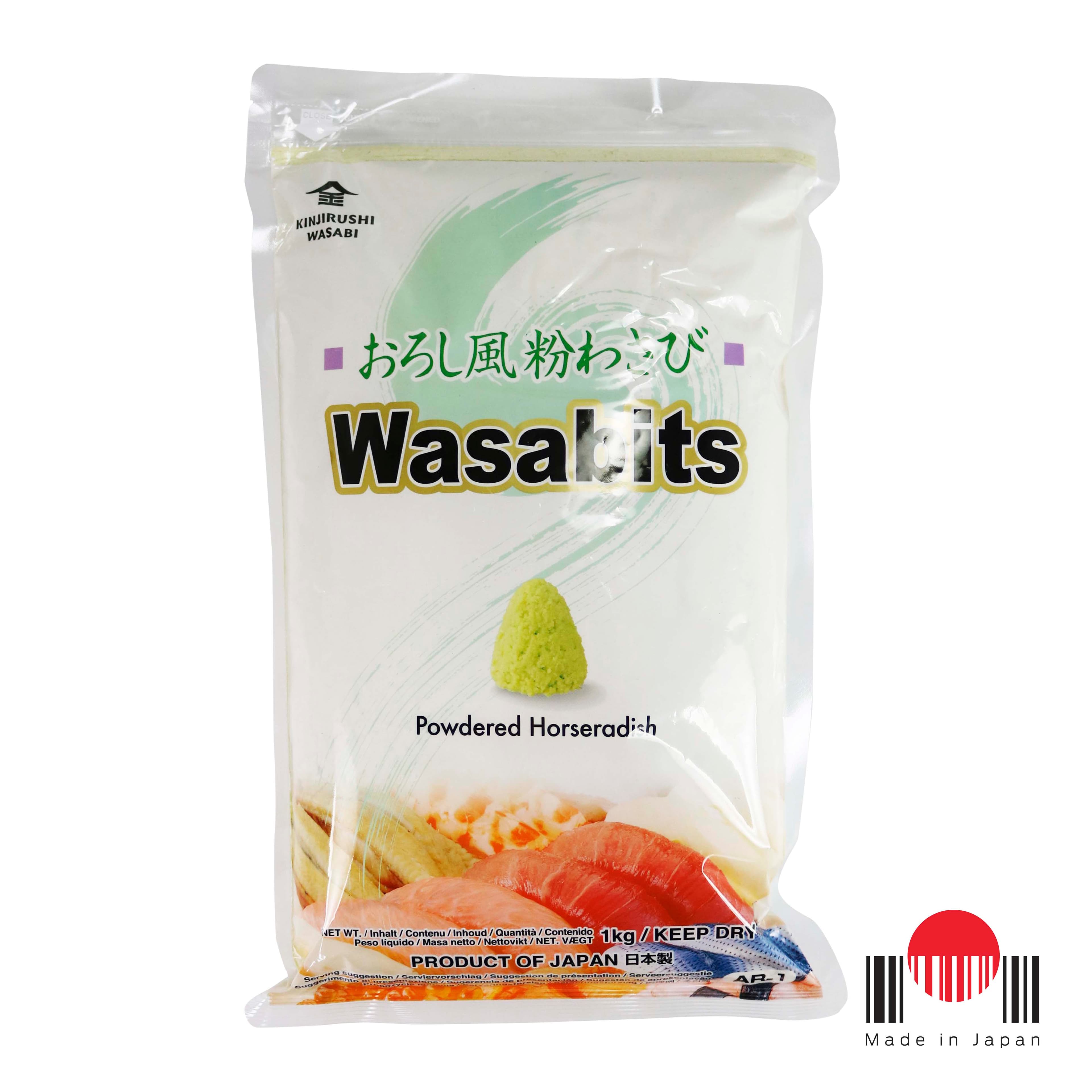 TPW401 - Wasabi em pó Wasabits 1Kg - Kinjirushi