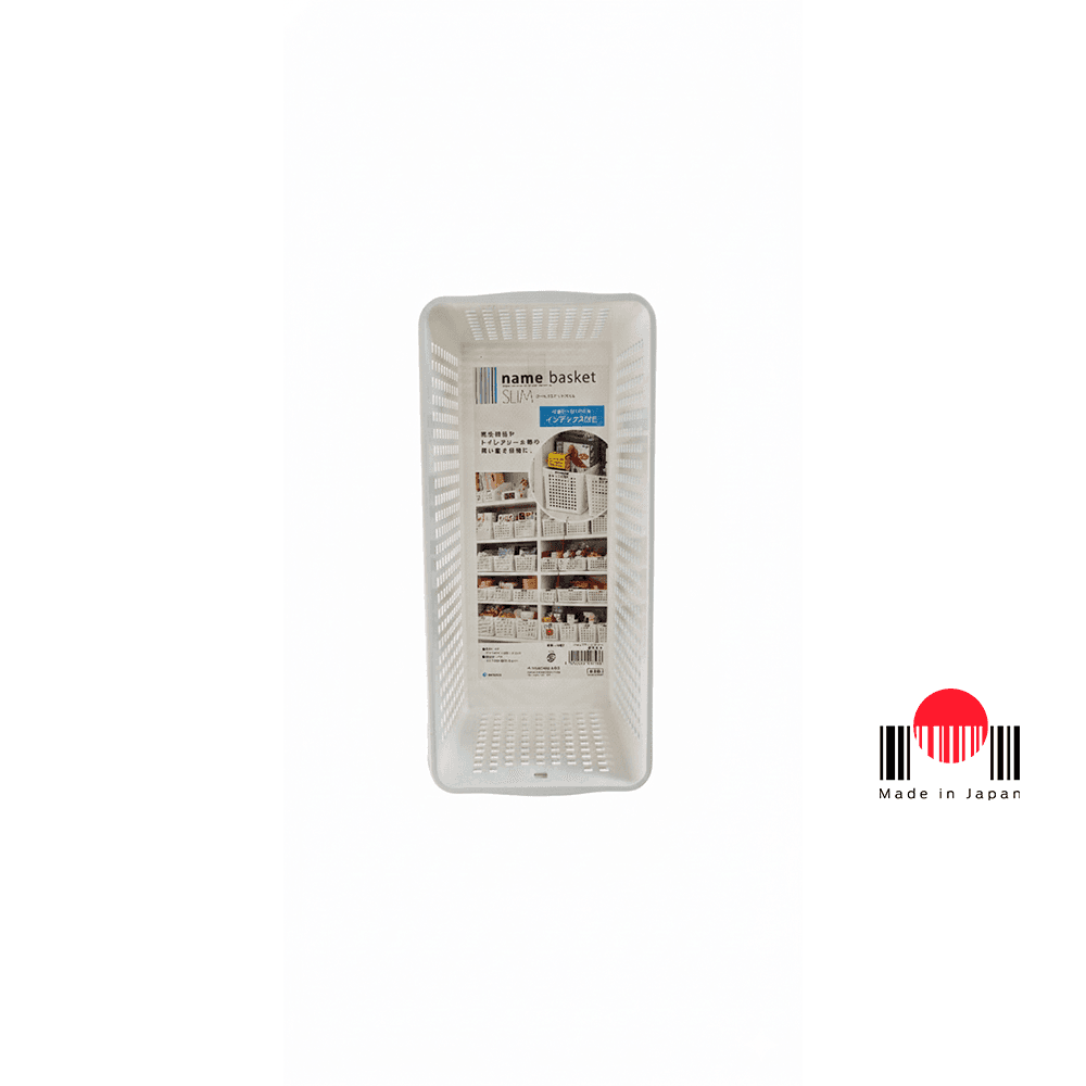 1CP055 - IN-4581 Name Basket Slim White PP - Inomata
