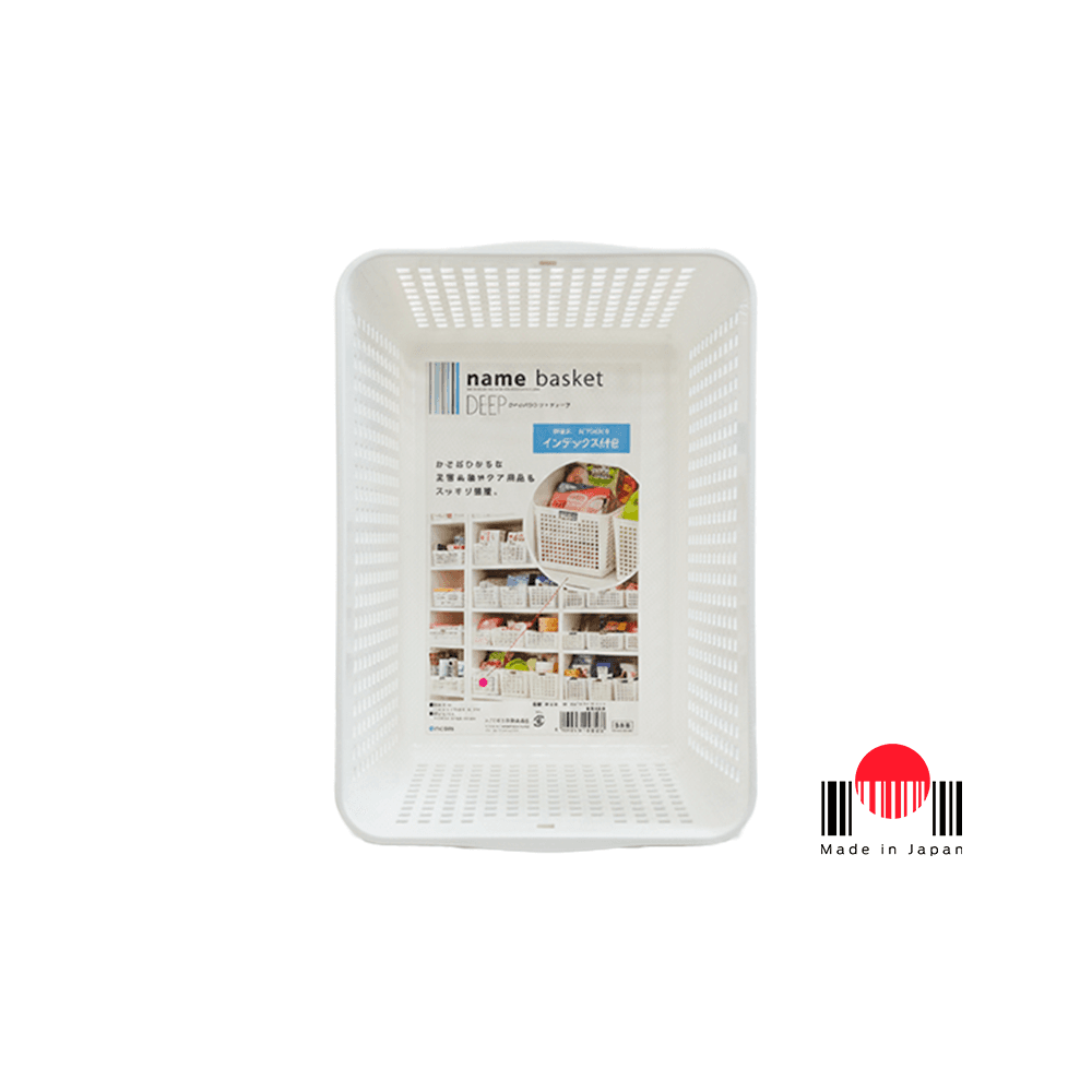1CP058 - IN-4584 Name Basket Deep White PP - Inomata