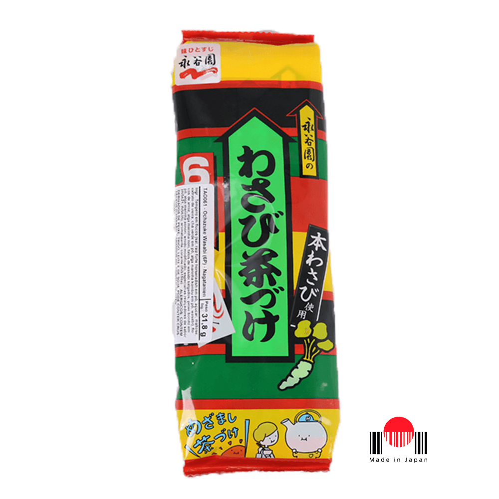 TAO061- Tempero Ochazuke Wasabi 6 pct x 5,3g (31,8g)- Nagatanien