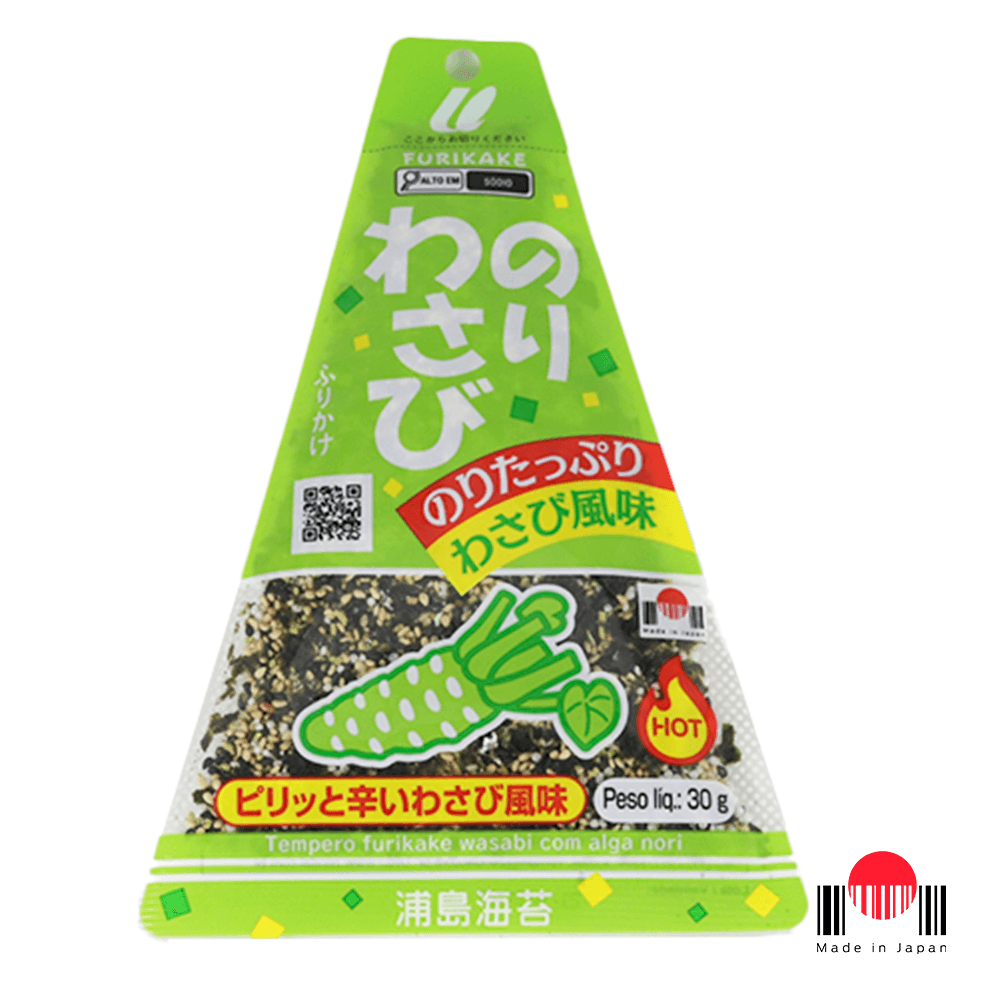 TAF531 - Furikake Triângulo Nori Wasabi 30g - Urashima