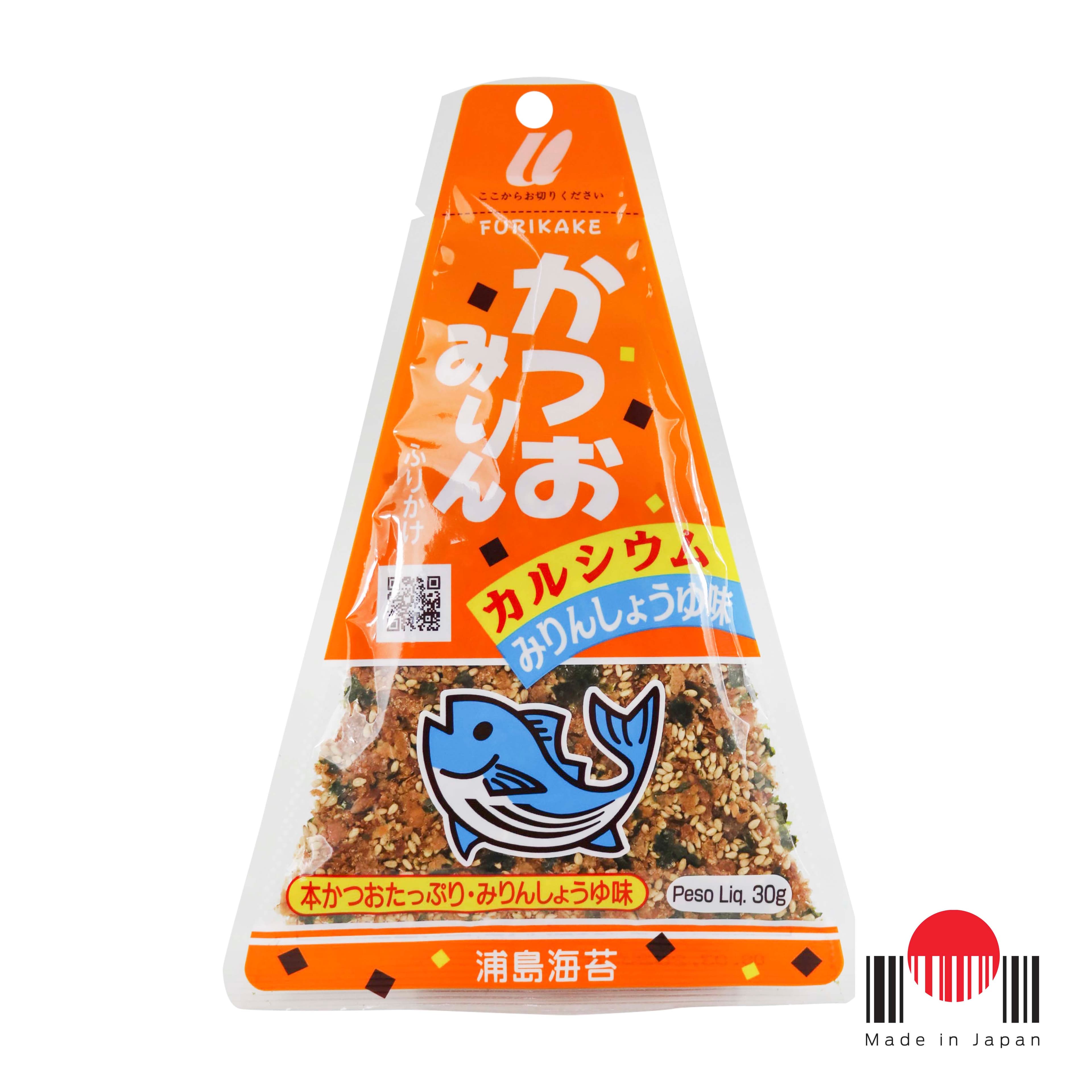TAF505 - Furikake Triângulo Katsuomirin 30g - Urashima
